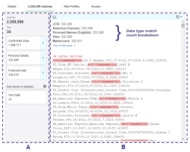 Components of [match count] Match Inspector tab.