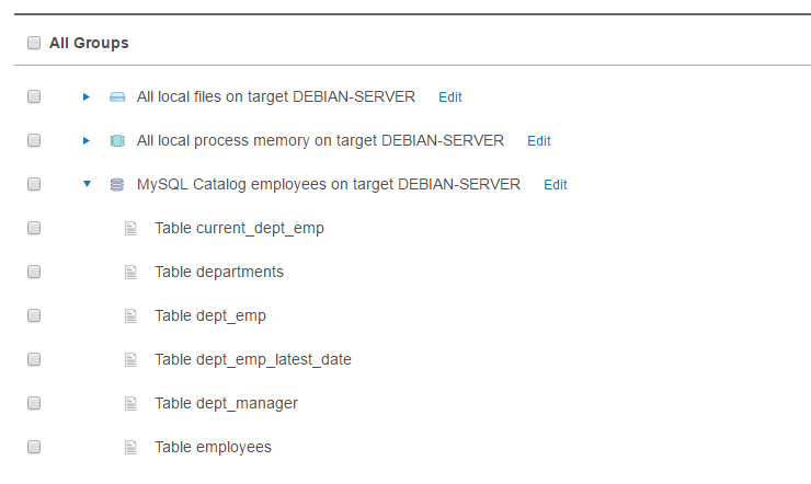 Select Target locations to scan in Enterprise Recon 2.11.0.