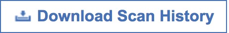Download Scan History button to download scan history details for a Target.