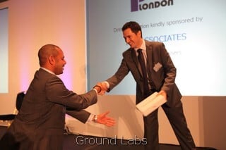 Stephen Cavey awarding iPad 2 prize