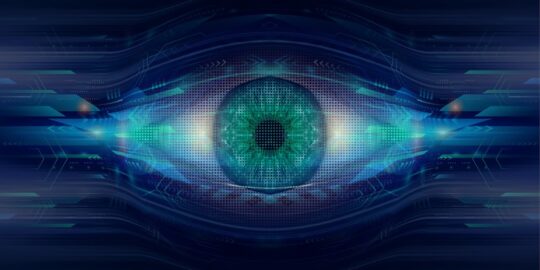 An AI eye representing DeepSeek, AI and data sovereignty